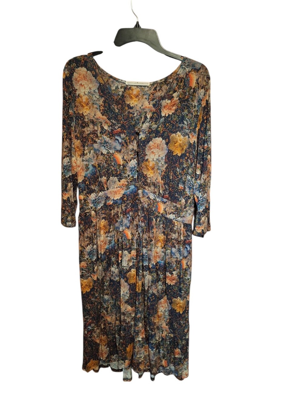 Peruvian Connection Full Button Down Bloomcore Dress Ladies Large Dark Fairy